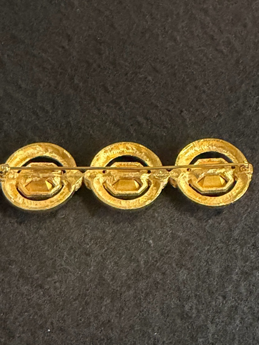 Vintage Givenchy Gold-Tone Brooch with Clear Crystal Accents - Picture 4 of 5